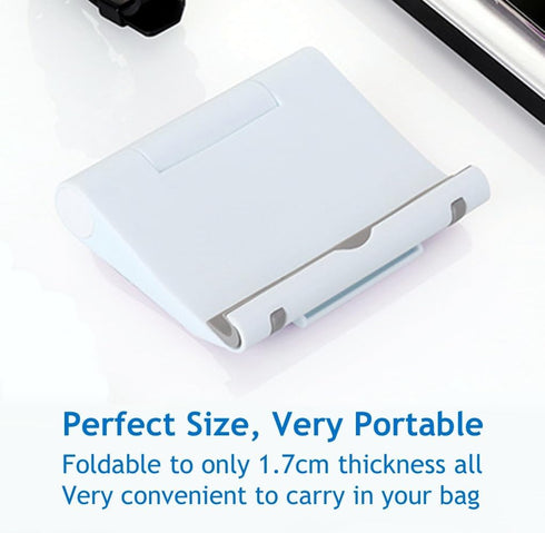 Cell Phone Stand for Desk, Foldable Holder Mobile Phone Dock, Multi-Angle Universal Adjustable Tablet Holder