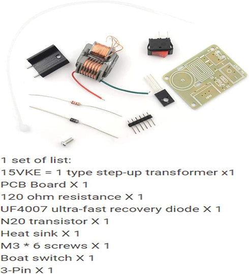15KV Boost High Voltage Generator - High Frequency Transformer Inverter Arc Igniter Coil Module, 2 Sets (Include PCB