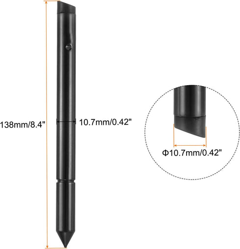 MECCANIXITY 3pcs 2 in 1 Touch Screen Pen Resistive Stylus Pen with Resistance Capacitive Tips Universal, Black