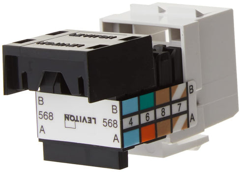 Leviton 41108-RW5 QuickPort Connector, CAT 5, White