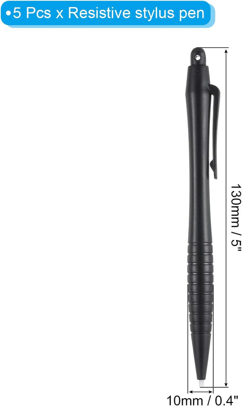 MECCANIXITY 5pcs Touch Screens Pens Stylus Pen for Phone, Black