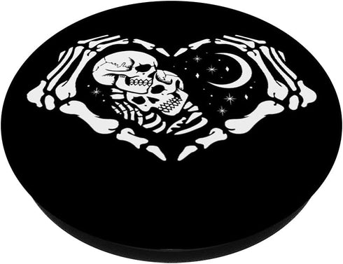 Skeletons In Love In Heart Shape Skeleton Hands PopSockets Swappable PopGrip