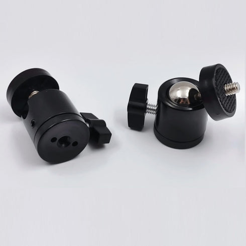 JAOXISOU 2 Pack 1/4" 360 Universal Swivel Mini Ball Head Screw Tripod Mount, Degree Rotating Mount Base Adapter
