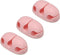 MECCANIXITY 3pcs Cable Clips, Silicone Adhesive Cord Organizer for Desk, USB Charging Cable Management, Pink