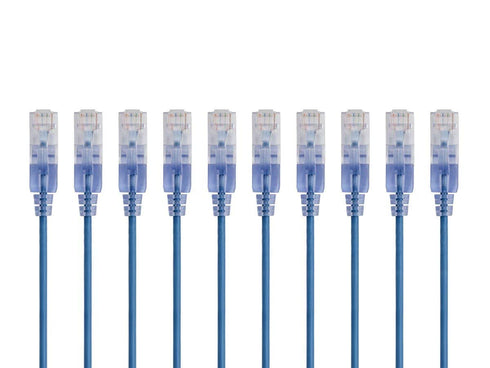 Monoprice Cat6A Ethernet Patch Cable - 10-Pack, Snagless RJ45, 550Mhz, 10G, UTP,