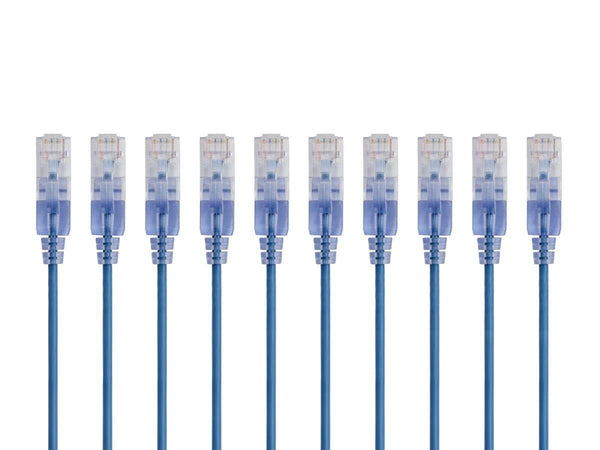 Monoprice Cat6A Ethernet Patch Cable - 10-Pack, Snagless RJ45, 550Mhz, 10G, UTP,