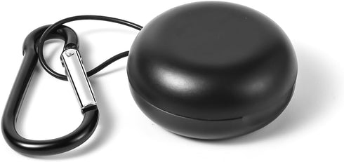 Ear Plug Carrying Cases, Portable Storage Box with Travel Keychain for Earbud Organizer (Black)