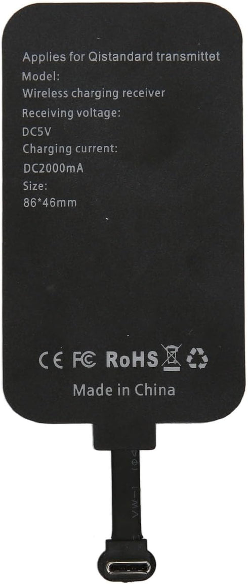 Universal Type C Charging Receiver, Self Adhesive Sticker, Charging Adapter for All Type C Cellphones