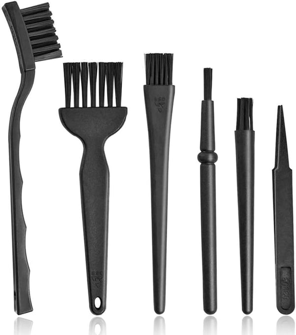 6 in 1 Multi-Purpose Keyboard Brush Kit, Portable Nylon Anti Static Brush for MacBook, Laptop, Phone, Computer, Car