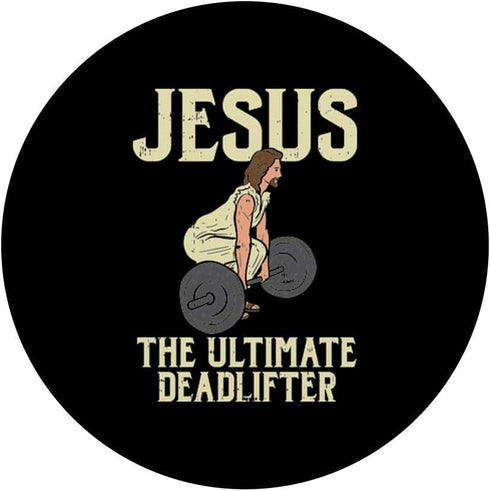 PopSockets Swappable PopGrip Jesus Deadlift Workout Gym Fitness Funny God Christian Gift