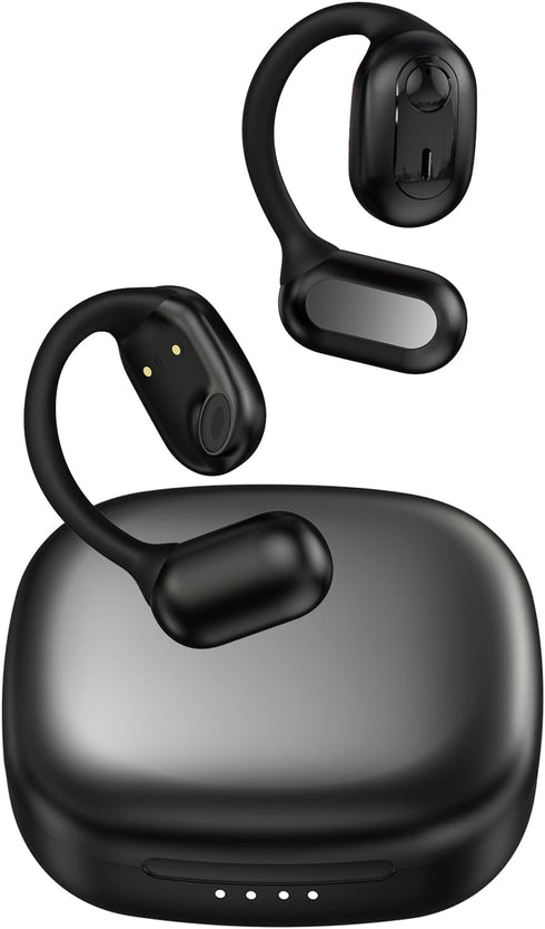 Open Ear Headphones, Bluetooth 5.3 Wireless Earbuds with Earhooks, Fast Charging, Digital Display Charging Case