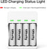 GRbatty 3500mWh 1500 1.5V, (4 Pack) Rechargeable AA Lithium Batteries, with AA and AAA Charger, Cycles for Household