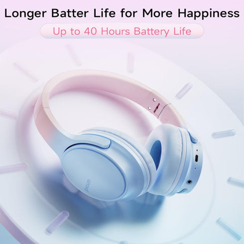 SLuB Wireless Headphones Over Ear, Foldable Bluetooth Headset, HD Stereo Sound, Built-in HD Microphone, 30H Playtime,