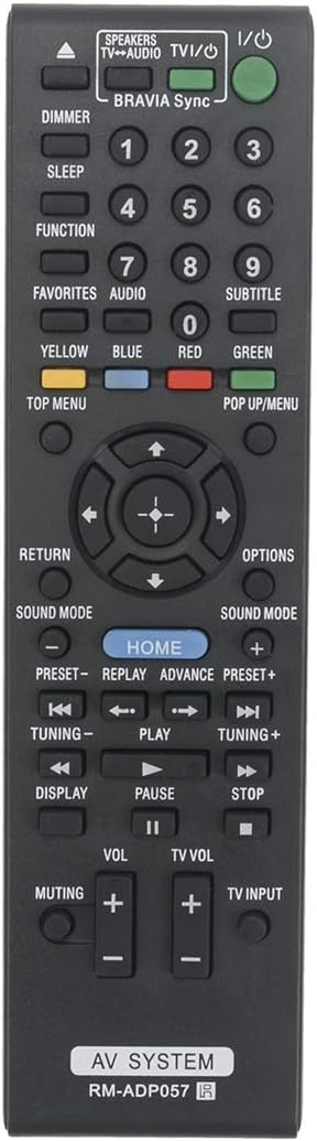 RM-ADP057 Replace Remote for Sony Blu-ray DVD Home Theater System BDV-E280 BDV-T28 BDV-E980
