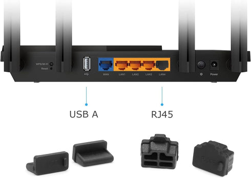 USB Port Cover Silicone USB Port Protection Caps, Dust Plug for USB C, 3.5mm Headphone, USB A, HDMI, RJ45 Ethernet