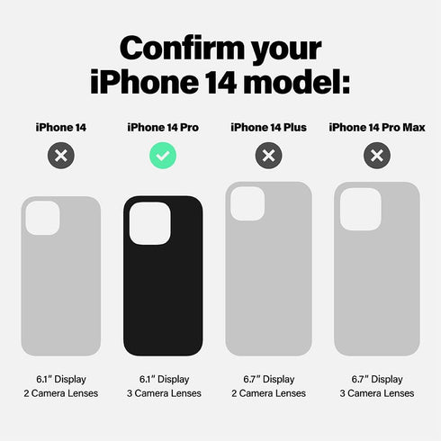 Incipio 14 14 (4.3m) (IPH-2009-MNYIB) Grip Series Case for iPhone Pro, Multi-Directional Grip, ft Drop Protection