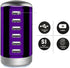 Universal 6-Port USB Charger Desktop Charging Station Hub with Smart Identification Technology, Purple
