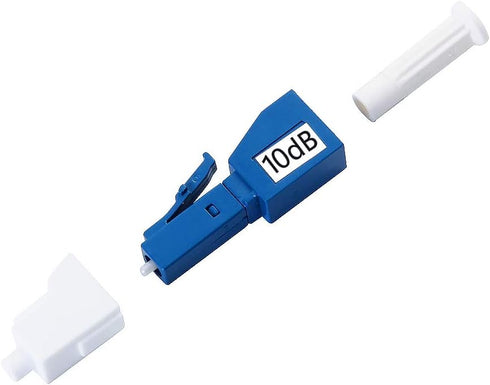 2 Pack Single Mode LC 10dB Fiber Optic Attenuator, Male to Female, Single-mode Fixed, SM, dB Options: 3dB, 5dB, 7dB,