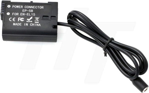 EP-5B Dual USB to DC Coupler Power Supply Adapter for Nikon D7000 D7100 D7200 D7500 D500 D610 D750 D800 D810 D850
