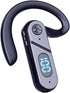 Wireless Bluetooth Headset Earpiece with Voice Control, Single Ear Earphones for Cell Phone, Computer, Laptop, Trucker