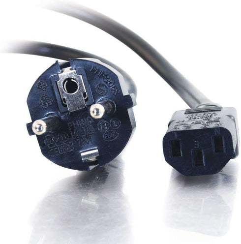 C2G/Cables to Go 03138 14 AWG European Power Cord, Black, 2.5 Meters/8.20 Feet