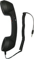 3.5mm Retro Telephone Handset Mic Microphone Speaker for iPhone, iPad, Mobile Phones, Cellphone, Smartphone (Black)