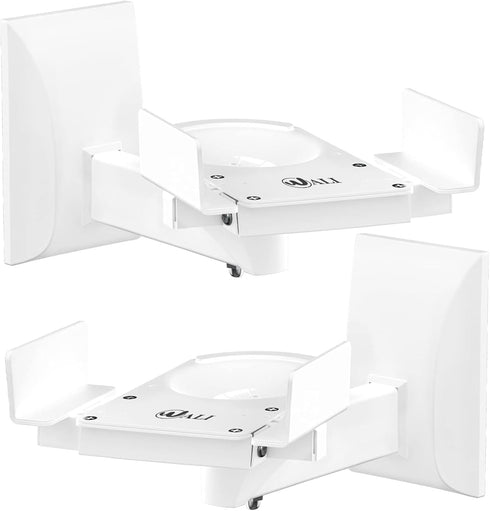 WALI Speaker Wall Mounts, Dual Side Clamping Bookshelf Mounting Bracket for Large Surround Sound Speakers, Holds up to