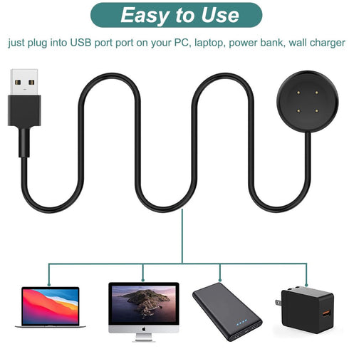 Kissmart Magnetic Charging Cable for Google Pixel Watch 2, Charger Cord for Pixel Watch 2 Smartwatch (1, Black)