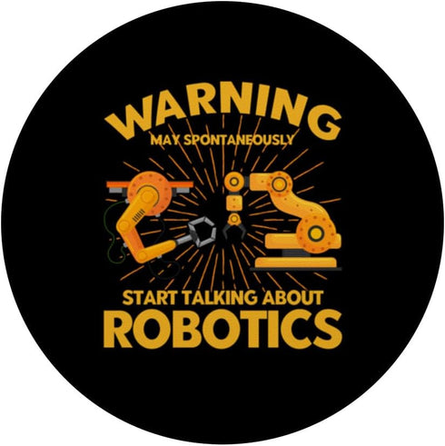 Robot Robotics Engineer Vintage Talking About PopSockets Standard PopGrip