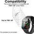 Screen Protector Compatible with Donerton uaue T50S 1.85” Smart Watch, Soft TPU, 6-pack, Full Coverage, Bubble Self-healing