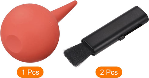 MECCANIXITY Dust Ball Air Blower Rubber Blowing Pump Cleaning Brush Kit for Camera Lens, Keyboard, and More