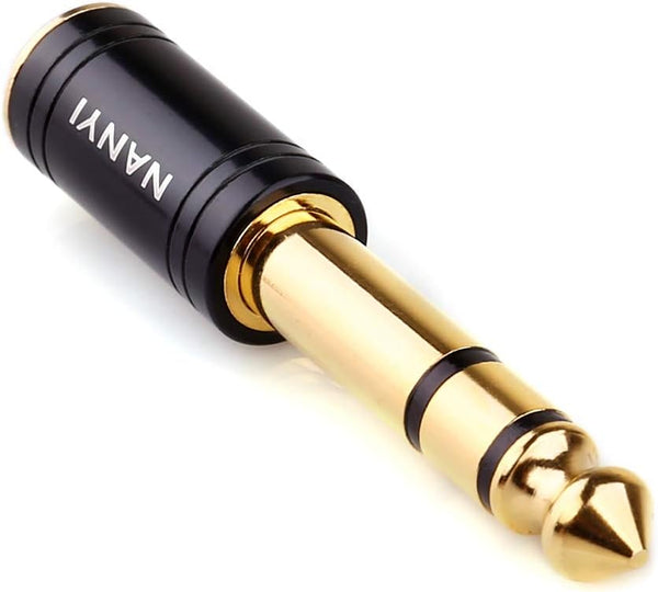 NANYI 1/4'' Male to 1/8'' Female Stereo Headphone Adapter Connect Cable - Upgrade 6.35mm Jack Stereo Socket Male to