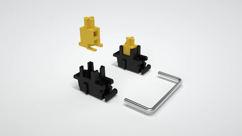 GATERON Plate Mounted V2 Stabilizer for 60% Mechanical Keyboard Satellite Switch 7U 6.25U 2U(Yellow)