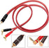 XMSJSIY Banana Plug to RCA Speaker Cable, RCA Male to Banana Plugs, 4mm OFC HiFi Speaker Wire 3.28FT