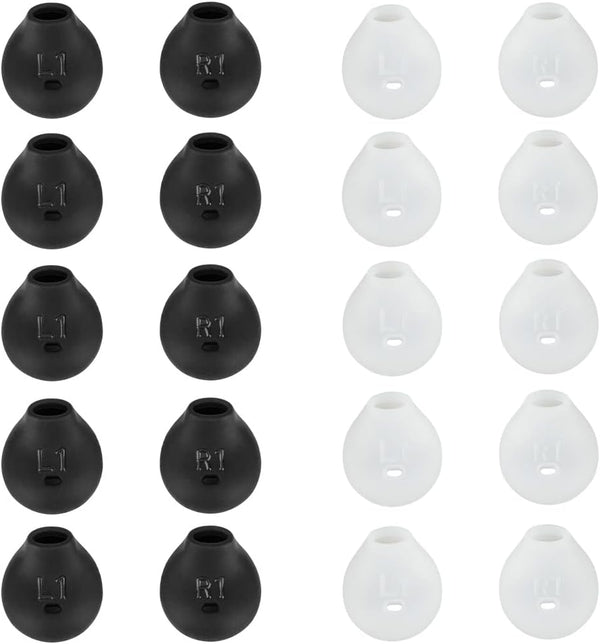 10 Pairs Earbud Covers Silicone Tips Replacement for Samsung Galaxy Note 5/7/S7/S6/S6 Edge Wireless Earbuds (Black &