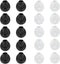 10 Pairs Earbud Covers Silicone Tips Replacement for Samsung Galaxy Note 5/7/S7/S6/S6 Edge Wireless Earbuds (Black &
