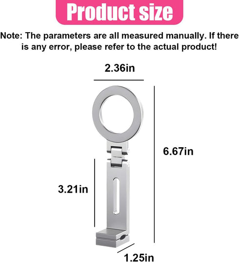 YoRise 360 180 Magnetic Car Phone Holder, Degree Rotating Dashboard Phone Mount, Degree Foldable AC Vent Cellphone