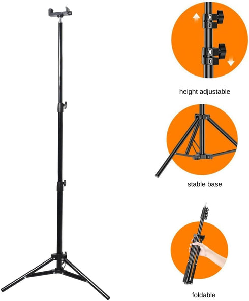 Fotoleey -1.2 Extendable Tripod Stand for Nex Playground Security Camera Phone Meters Ground Stand, with Phone Clip
