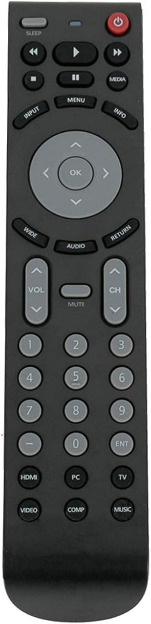 RMT-JR01 Replacement Remote for JVC TV Models JLE47BC3500, JLC32BC3000, JLC37BC3000, and more