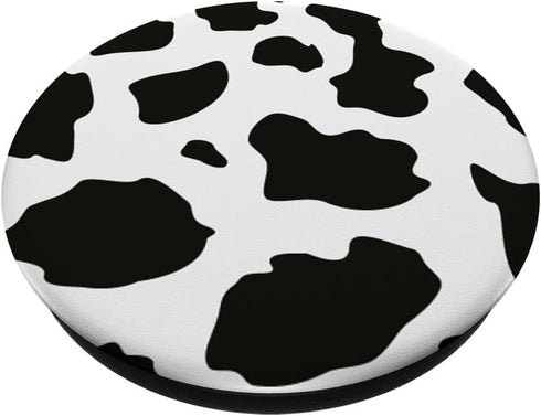 Black and White cow print cute design for boys teen girls PopSockets Standard PopGrip