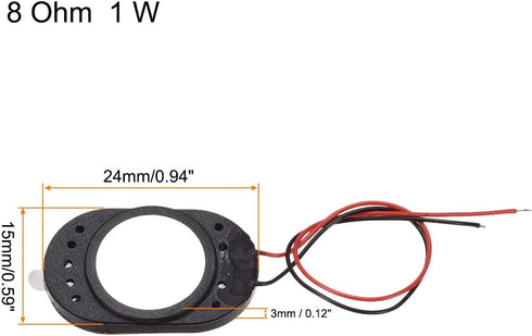 uxcell 1W 8 Ohm Mini DIY Magnetic Speaker Replacement, Loudspeaker for Electronics, 8pcs