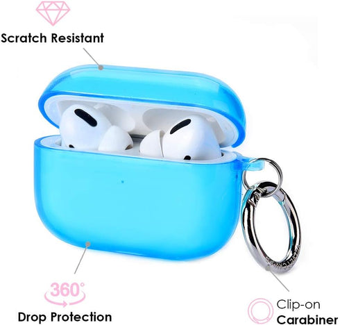 Velvet Caviar AirPods Pro Case, Compatible with 1st and 2nd Generation, Cute Hard Cover for Women (Neon Blue)