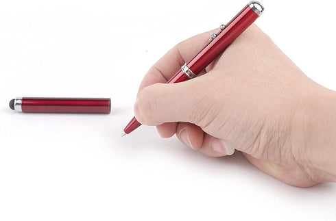 Metal Multi-Function Pen, Touch Screen Stylus, Flashlight with White Light, Infrared, Creative Christmas and Birthday