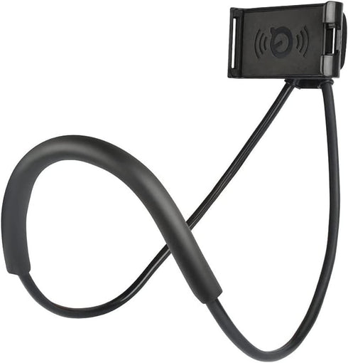 Universal Smart Mobile Phone Stand, Lazy Cell Phone Holder Hanging on Neck (Black)