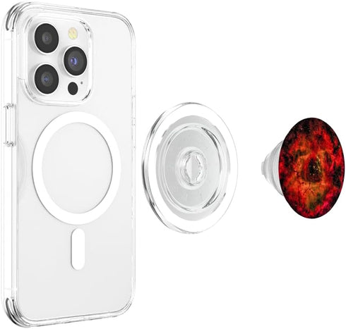Dark Star Nebula Red Space PopSockets PopGrip for MagSafe for Secure Phone Grip