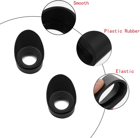 SKYPRO 2PCS 23mm Aperture Shiel for Microscope Telescope Eyepiece Eye Piece Rubber Eye Cups