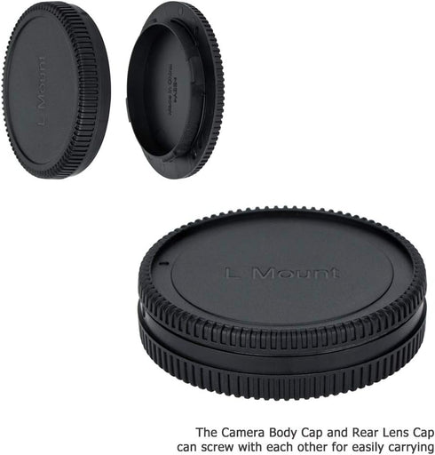 (2 Packs) Body Cap and Rear Lens Cap Kit for Leica L Mount Cameras, fit Panasonic S5II DC-S5M2 S1 S1R S1H