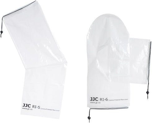 JJC 2 Types DSLR Camera Rain Cover Coat Sleeve Protector for Canon, Nikon, Fujifilm, Sony, Olympus, Panasonic (2 Pack)