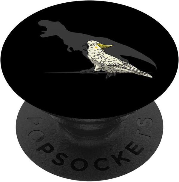 Screaming Cockatoo Meme T-rex Dinosaur Bird Parrot PopSockets Swappable PopGrip