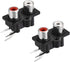 uxcell 2pcs AV Concentric Outlet 3-Pin Connector Socket Panel Mount 2 RCA Female Jack